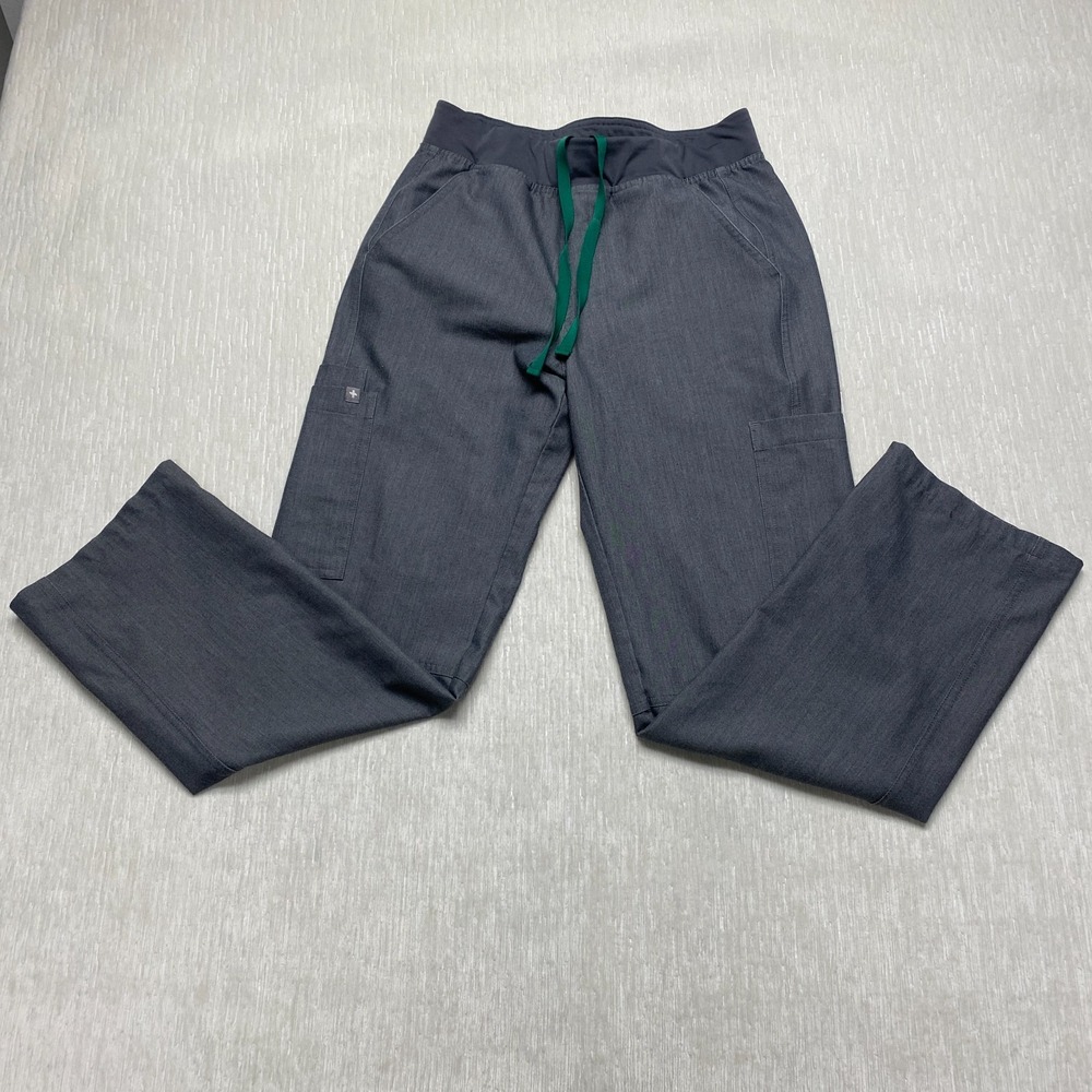 FIGS Scrub Pants Womens XS Gray Heather Medical High Rise Vet Nurse T2001